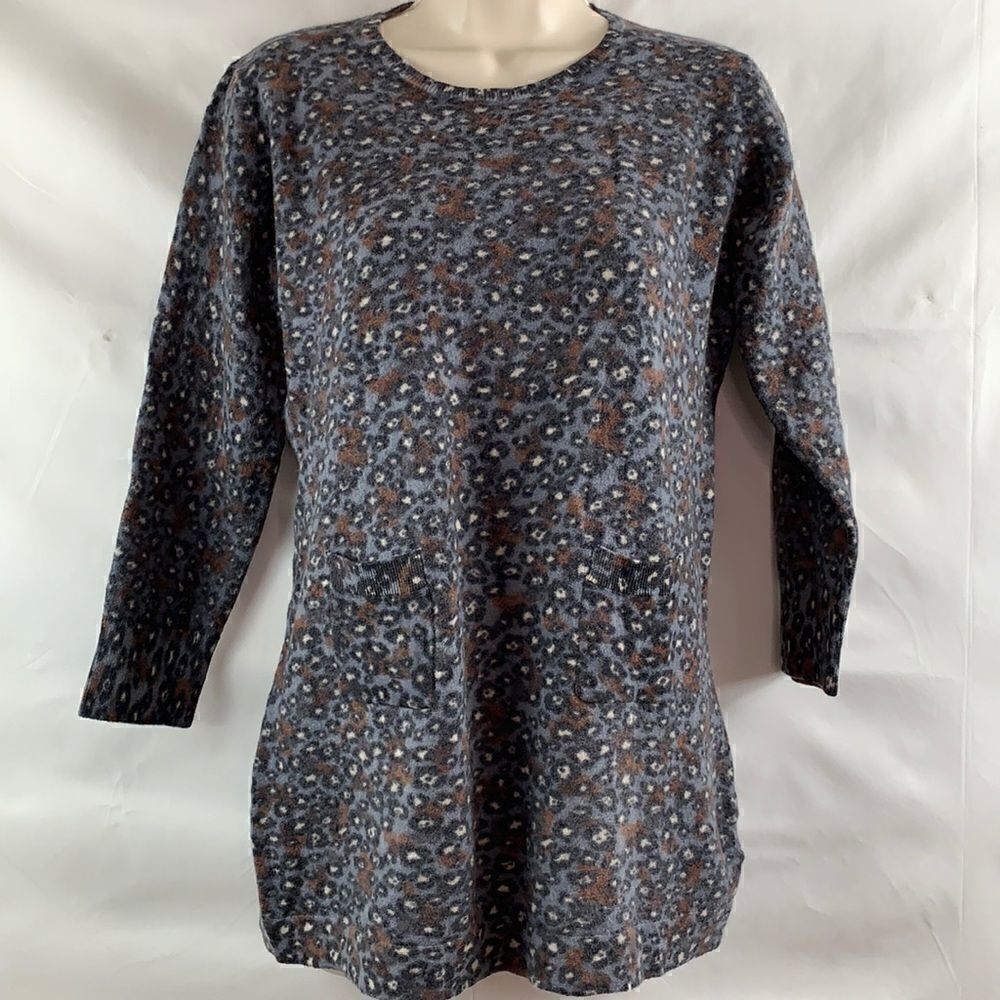 Gerard Darel Animal print tunic sweater w/pockets